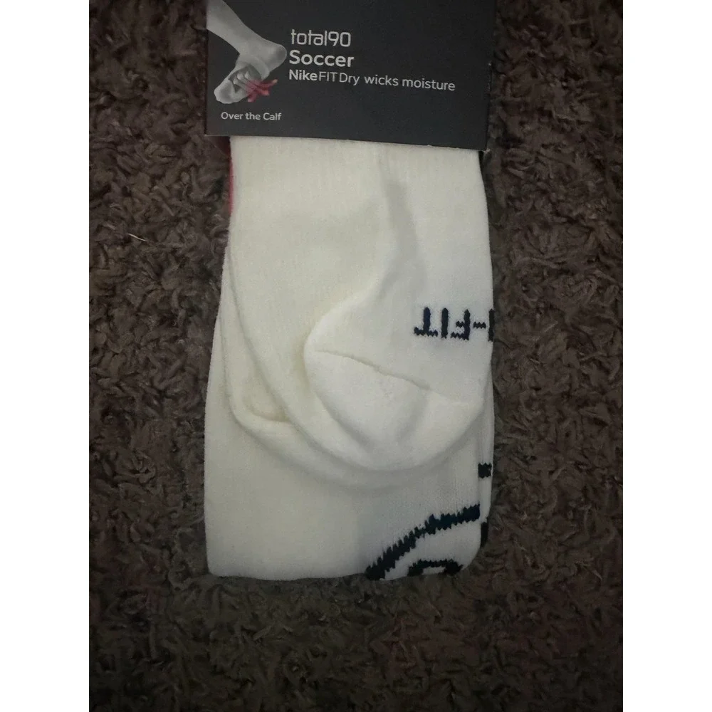Nike Total90 Soccer Socks Mens L White Over The Calf Dri-FIT Arch Support 2006